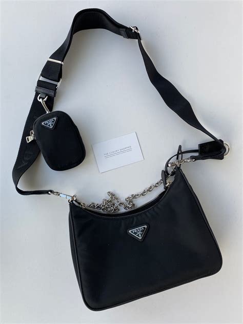 prada women's nylon crossbody bag|Prada nylon tote bag price.